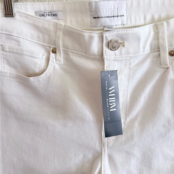 White House Black Market Denim - White House Black Market Girlfriend White Jeans